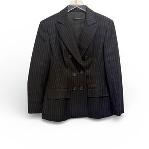 VICTORVICTORIA Pinstripe Double Breasted Wool Blazer size 44 NWT Unisex Italy